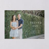 Church Stained Glass Save the Date Cards Moody Blue Signature smooth Blank No Standard