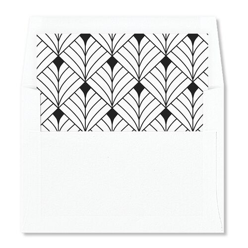 Ornate Elegance Standard Envelope Liners Charcoal Standard