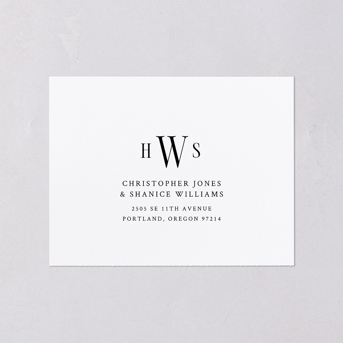 Elegant Wedding Of All-in-One Wedding Invitations Pure White Signature Light Both Recipient and Return Addresses No