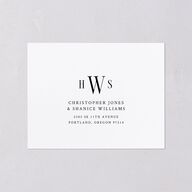 Elegant Wedding Of All-in-One Wedding Invitations Pure White Signature Light Both Recipient and Return Addresses No