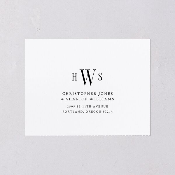 Elegant Wedding Of All-in-One Wedding Invitations Pure White Signature Light Both Recipient and Return Addresses No