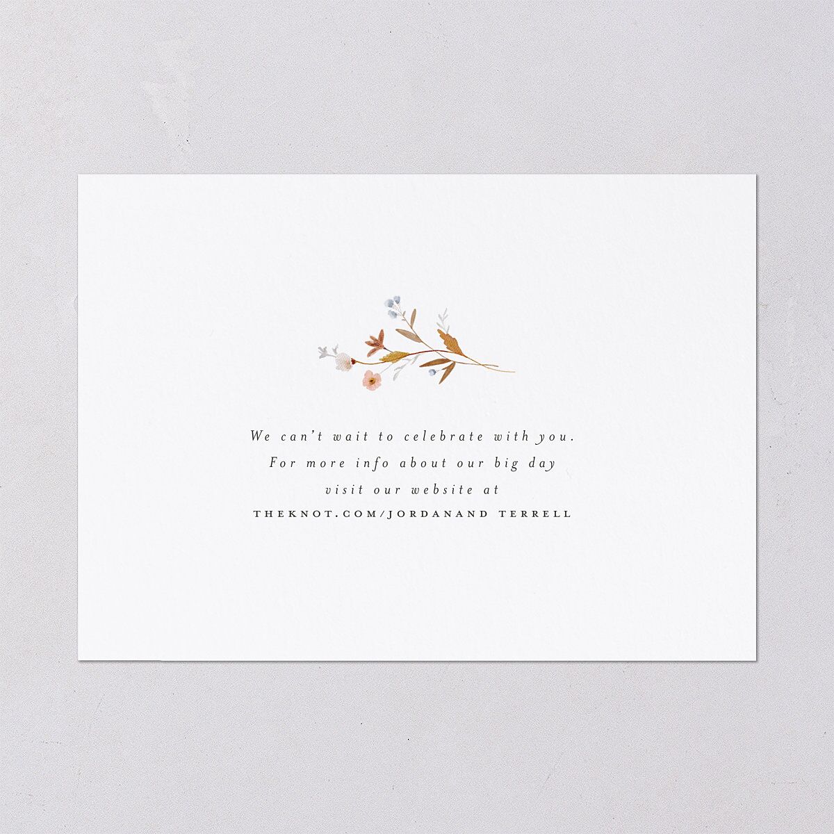 Dainty Wildflowers Save the Date Cards Sunflower Signature smooth Blank No Standard