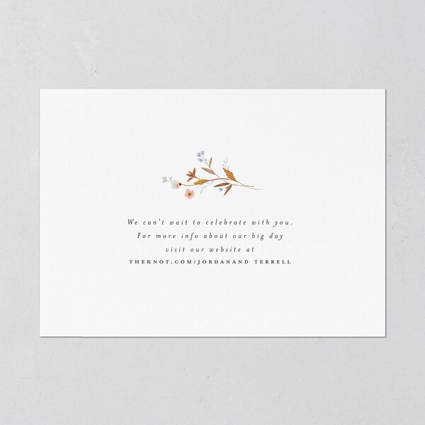 Dainty Wildflowers Save the Date Cards Sunflower Signature smooth Blank No Standard