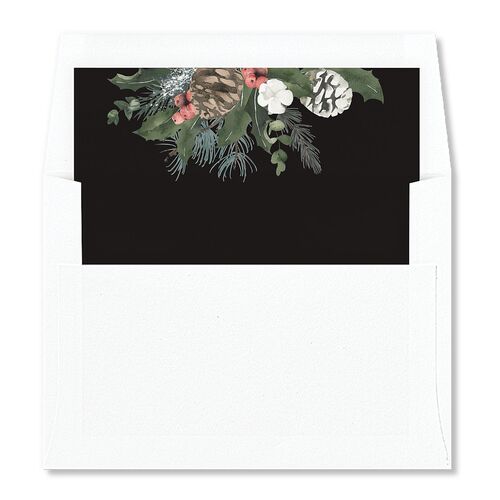 Botanical Corners Envelope Liners Midnight Standard