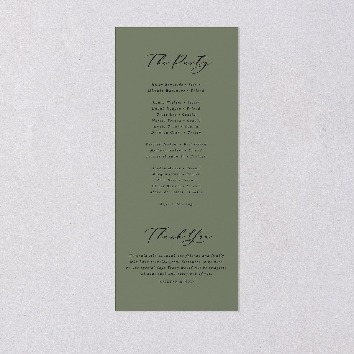 Eucalyptus Frame Wedding Programs — view 2