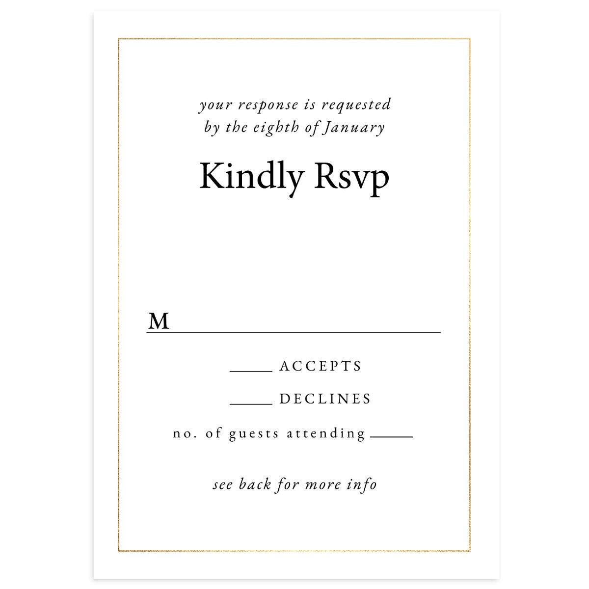 Romantic Ampersand Wedding Response Cards