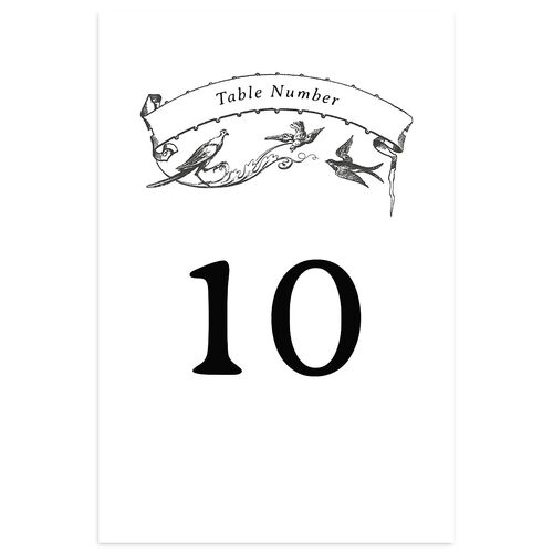 Vintage Toile Table Numbers Midnight Signature