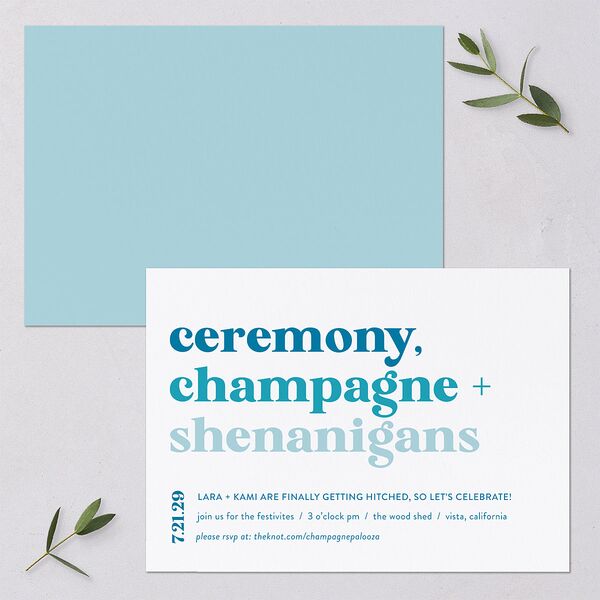 Vibrant Bold Wedding Invitations Cruise Signature Blank No Standard
