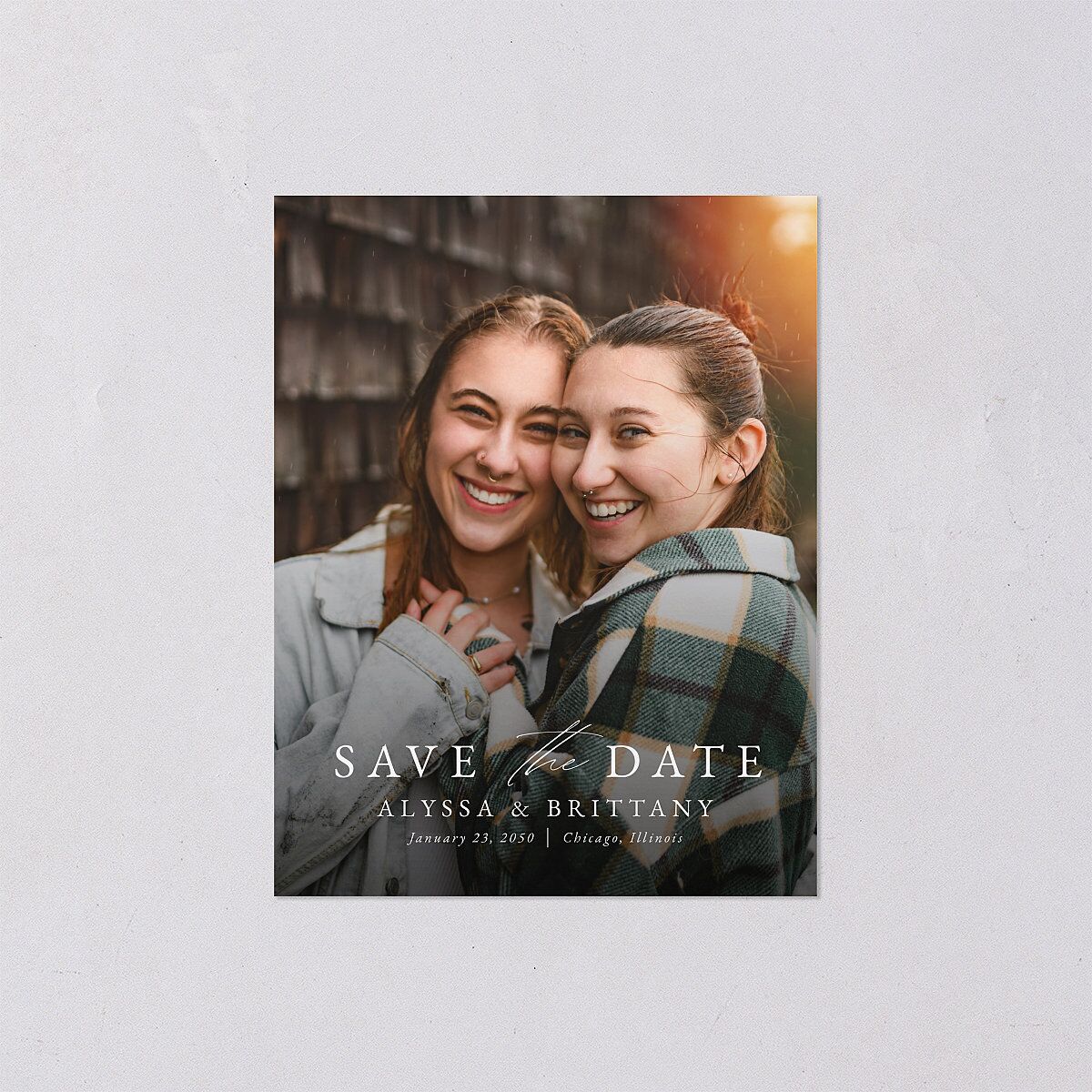 Greenery Laurel Save the Date Petite Cards — view 2