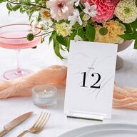 Elegant Monogram Table Numbers Pure White Signature