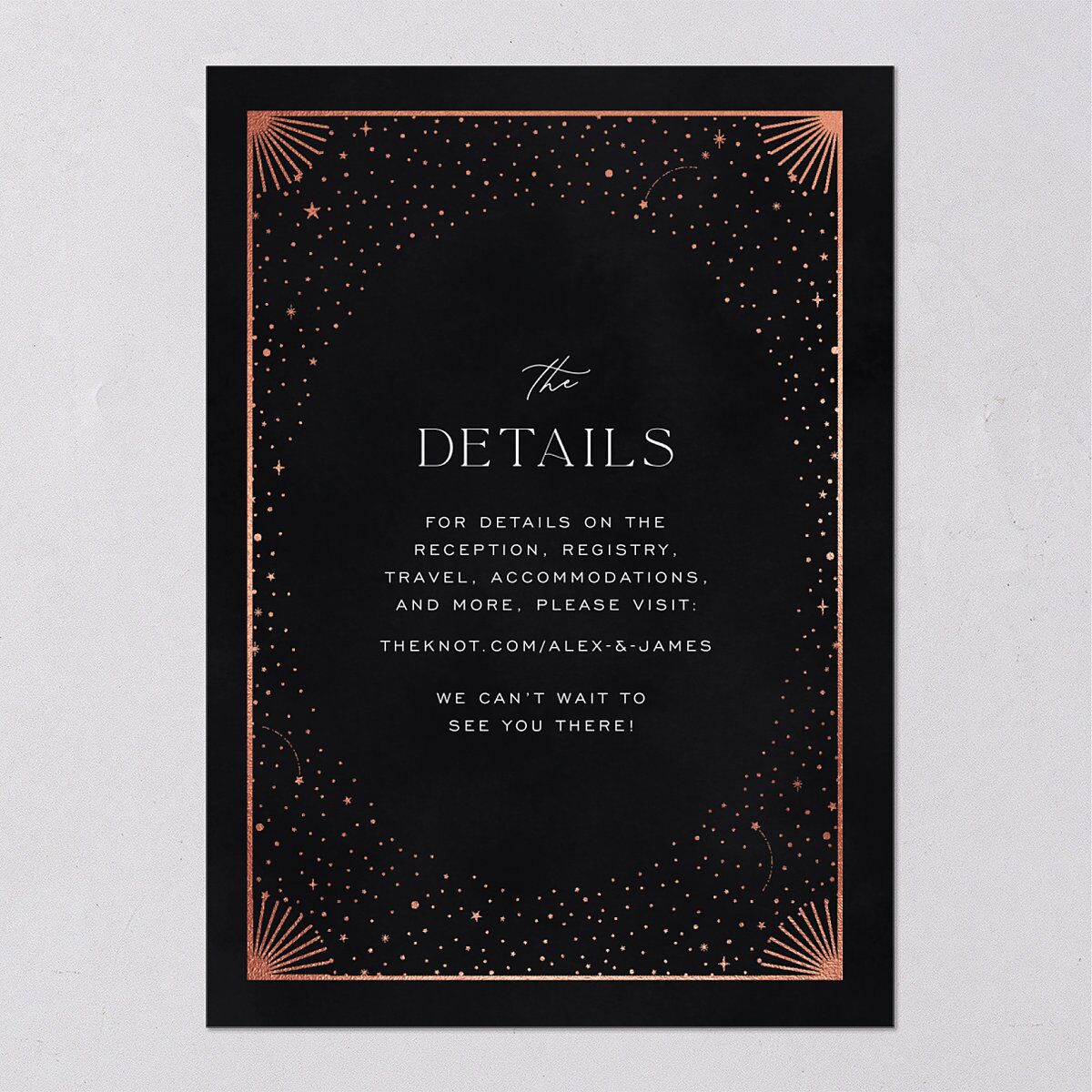 Written In The Stars Wedding Enclosure Cards — view 3