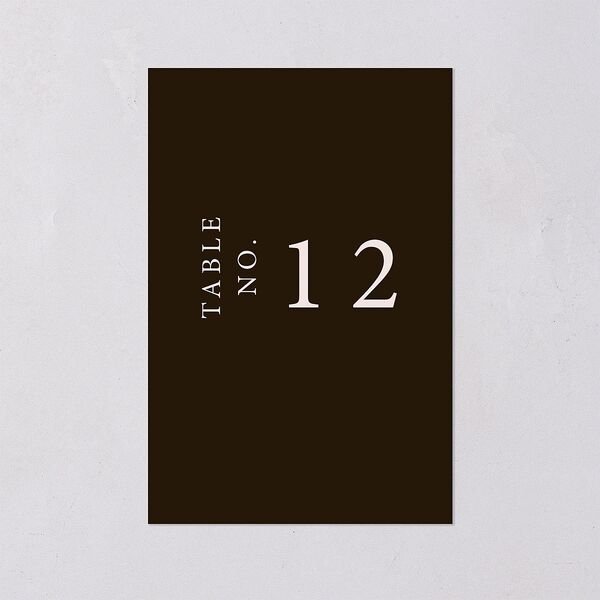 Autumn Romance Table Numbers Chocolate Signature