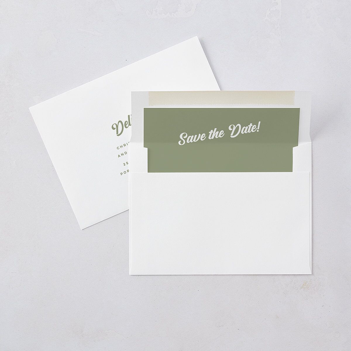 Future Newlyweds Save the Date Cards Moss Signature smooth Blank No