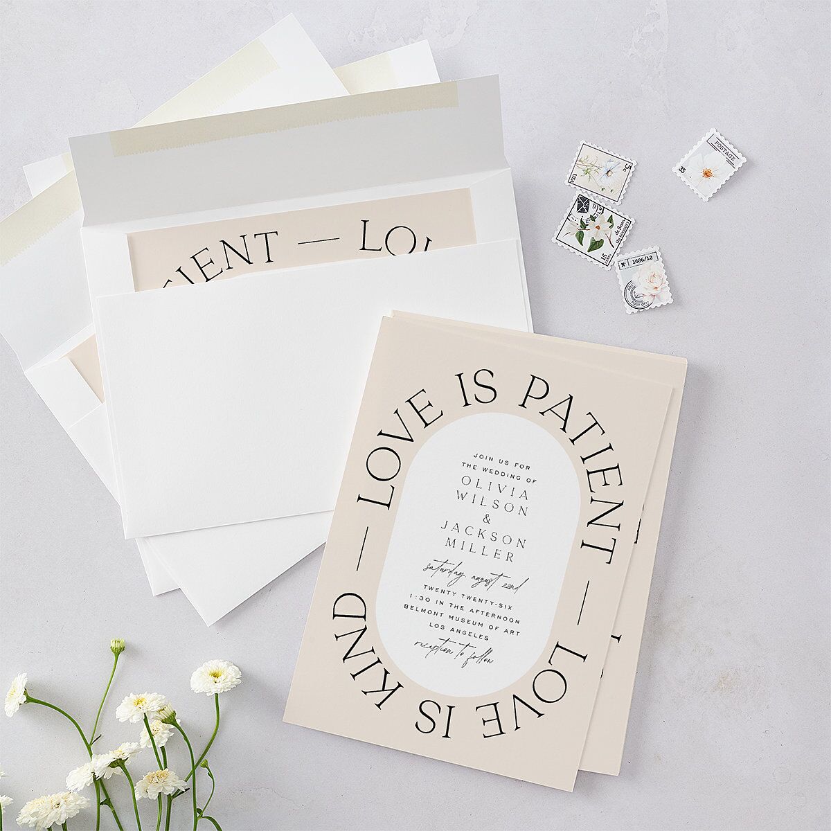 Love Is Patient Wedding Invitations — view 4