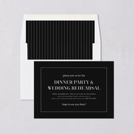 Classic Border Rehearsal Dinner Invitations Midnight Signature Blank