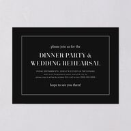 Classic Border Rehearsal Dinner Invitations Midnight Signature Blank