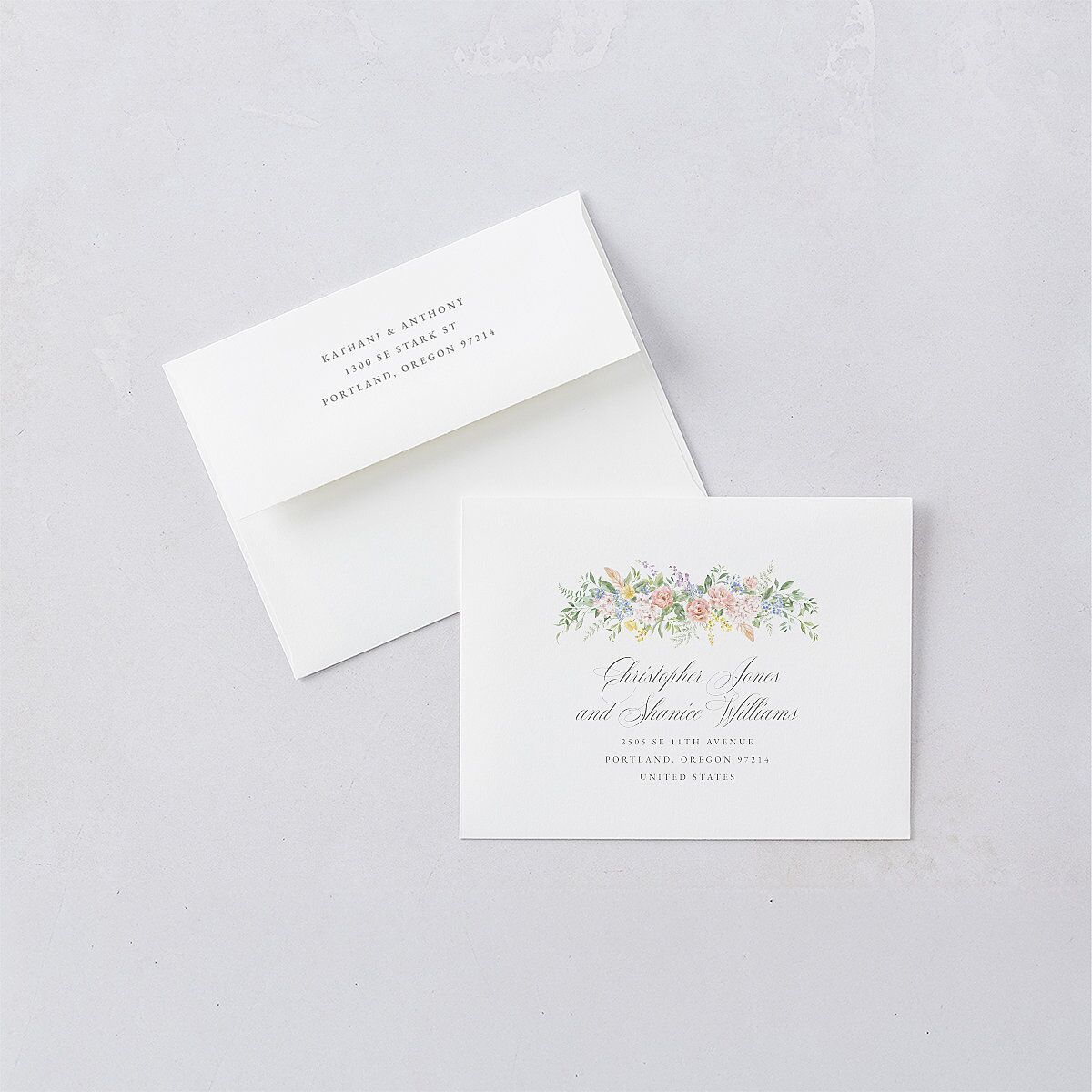 Glamorous Regency Garden Save the Date Petite Cards by Bridgerton Sage Signature smooth Blank No Standard