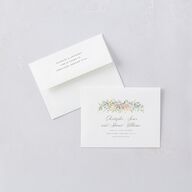 Glamorous Regency Garden Save the Date Petite Cards by Bridgerton Sage Signature smooth Blank No Standard