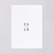 Timeless Typography Bridal Shower Invitations Pure White Signature Blank Standard