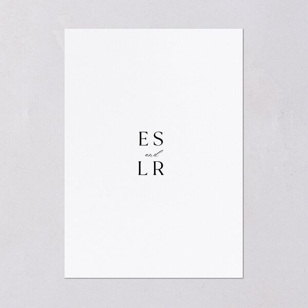 Timeless Typography Bridal Shower Invitations Pure White Signature Blank Standard