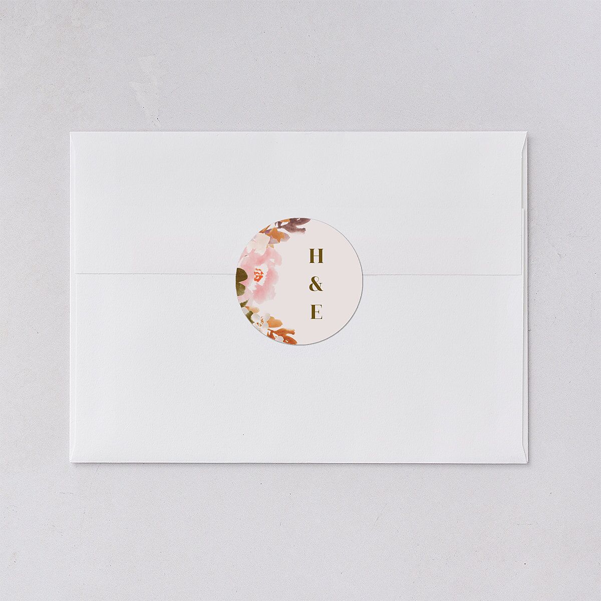 Fall Garland Wedding Stickers Peony Circle