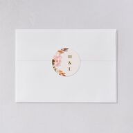 Fall Garland Wedding Stickers Peony Circle