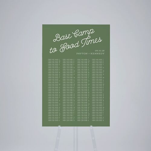 Happy Campers Standard Seating Chart Large Deep Olive Standard Outdoor Corrugated L Seating