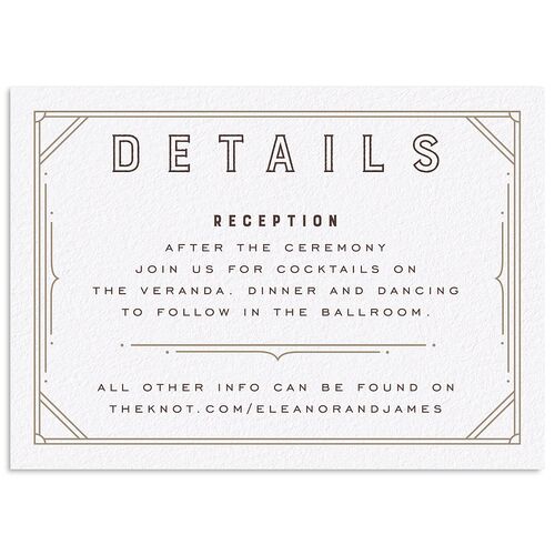 Iconic City Wedding Event Detail Cards Biscotti Signature Standard