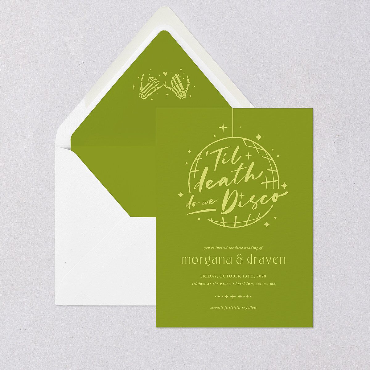 Til Death Do We Disco Euro Envelope Liners Pear Luxe