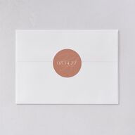 Striking Scene Wedding Stickers Dusty Rose Circle