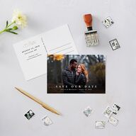 Delicate Frame Save the Date Postcards Pure White Postcard
