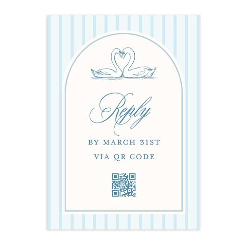 Eclectic Garden Reverie QR Code RSVP Cards Lavender Signature Standard