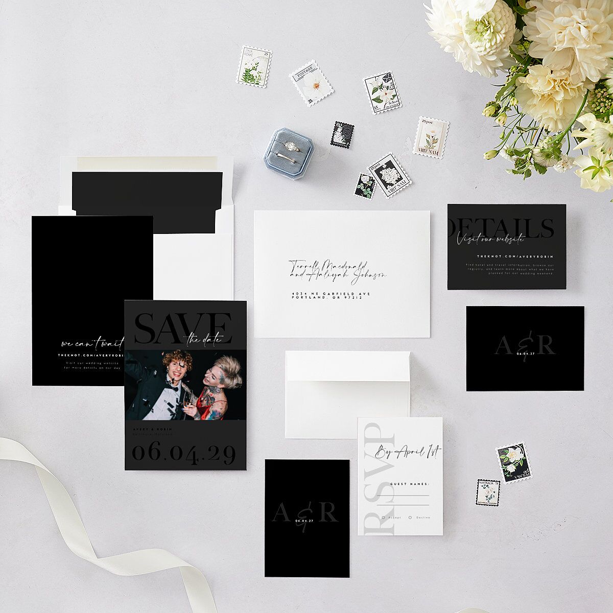 Modern Vow Save The Date Cards — view 6
