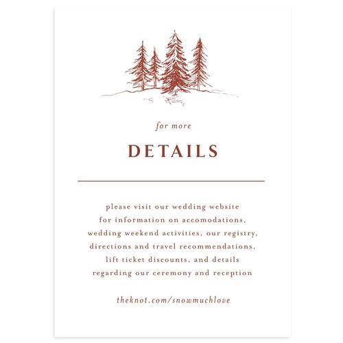 Etched Mountains Wedding Event Detail Cards Copper Signature Standard