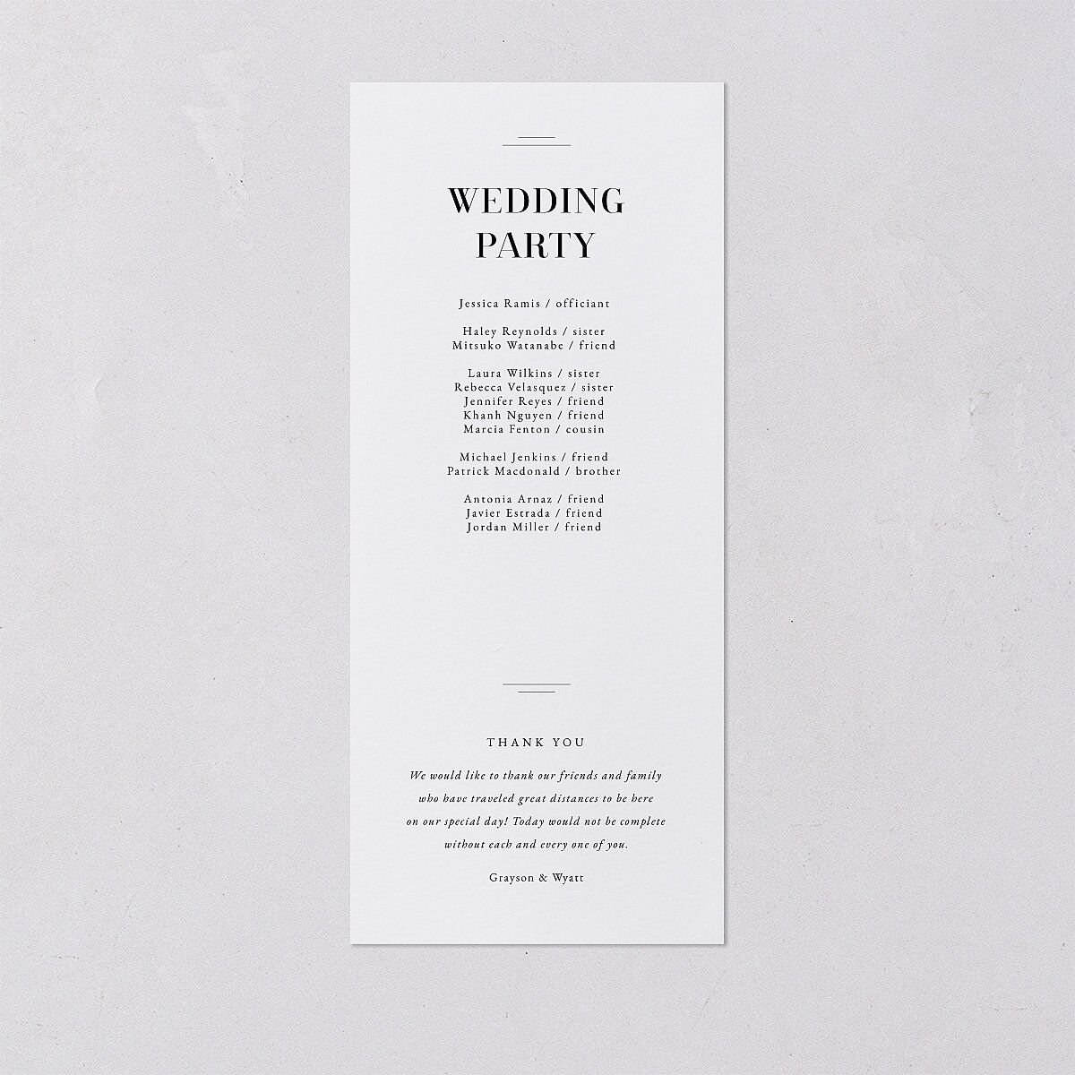 Country Club Wedding Programs Pure White Signature