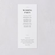Country Club Wedding Programs Pure White Signature