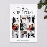 Merry Gallery Holiday Cards Pure White Signature Blank Standard Portrait