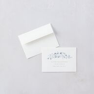 Timeless Floral Wedding Response Cards Dusty Blue Signature Standard