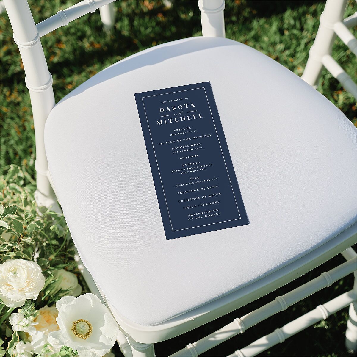 Mountain Escape Wedding Programs Silver Moody Blue Signature