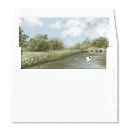 Antique Fairytale Envelope Liners Charcoal Standard