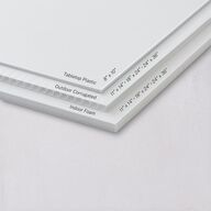 Hand Drawn Wavy Border Bar Bended Tabletop Sign X-small Sapphire Standard Plastic XS Tabletop Bar