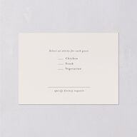 Leafy Rustic Monogram Wedding Response Cards Cotton Signature