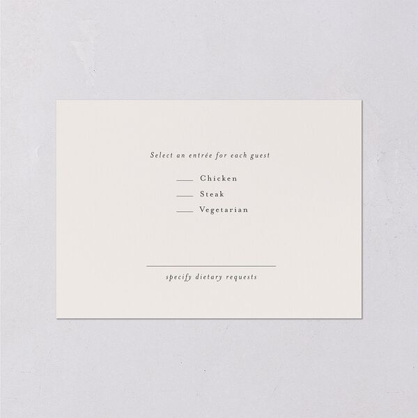 Leafy Rustic Monogram Wedding Response Cards Cotton Signature