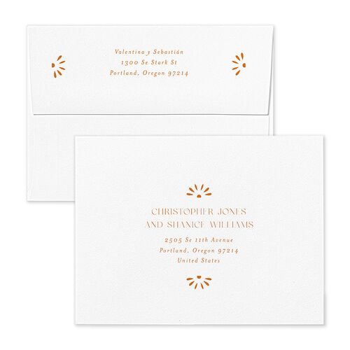 Hacienda Elegante Thank You Card Envelopes Terracotta Cinnamon Recipient Address Signature Standard