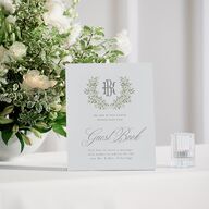 Luxury Floral Monogram Bar Bended Tabletop Sign X-small Cotton Standard Plastic XS Tabletop Bar