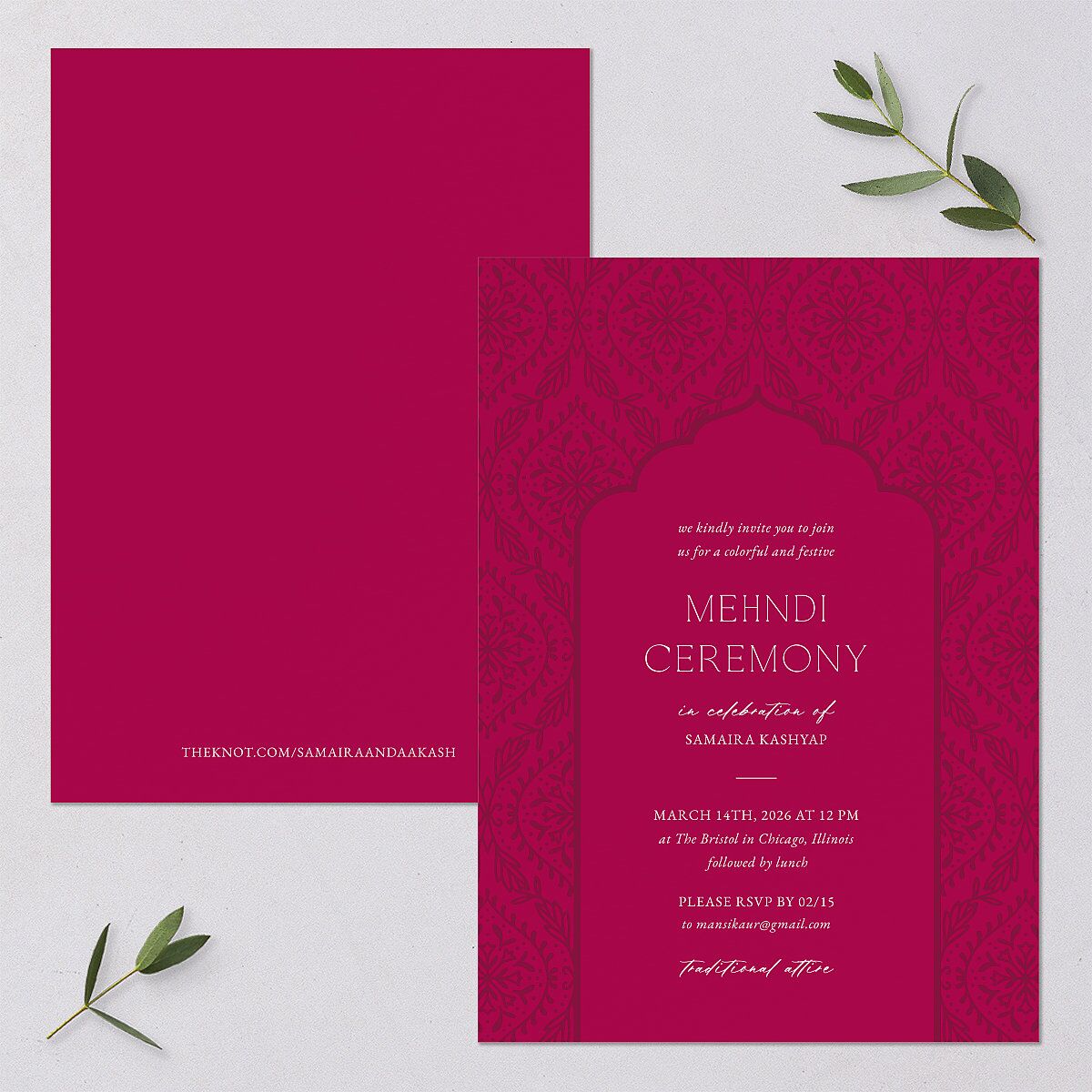 Gilded Lehenga Bridal Shower Invitations — view 1