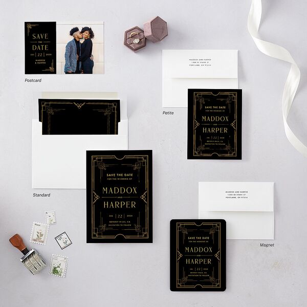 Vintage Hollywood Save The Date Postcards Licorice