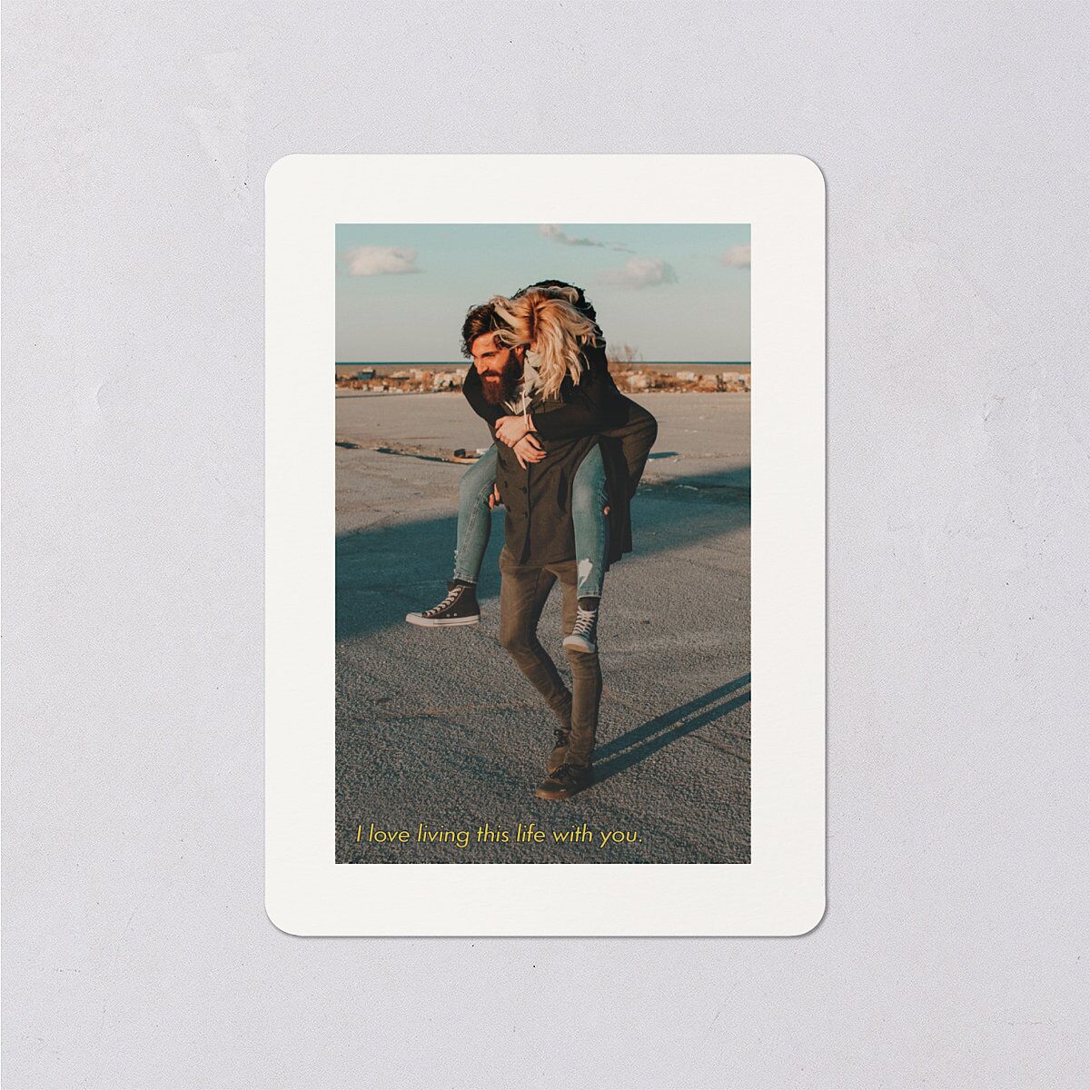 Cinematic Love Story Wedding Response Cards Pure White Signature Rounded