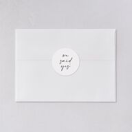 Layered Watercolor Wedding Stickers Navy Circle