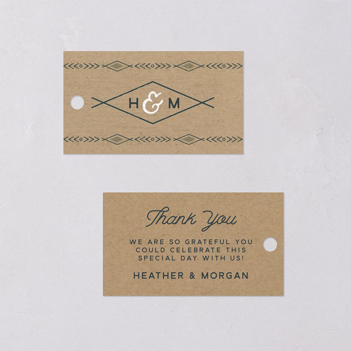 Vintage Mountain Favor Gift Tags Pool Signature